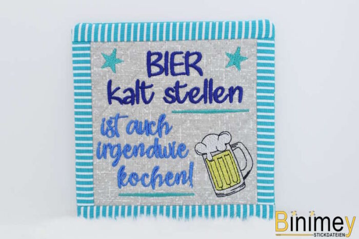 Stickdatei Sparpaket Topflappen und Untersetzer Glückspils [Digital] – Bild 7