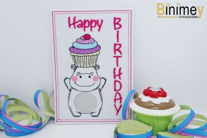 Stickdatei Grußkarte und Motiv Happy Birthday [Digital] – Bild 14