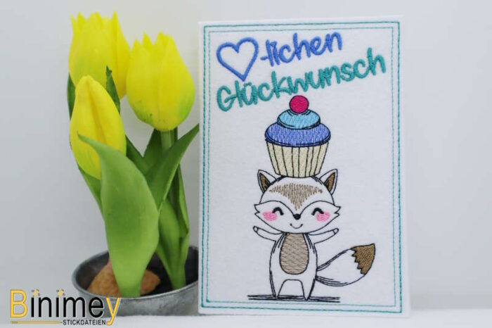 Stickdatei Grußkarte und Motiv Happy Birthday [Digital] – Bild 9