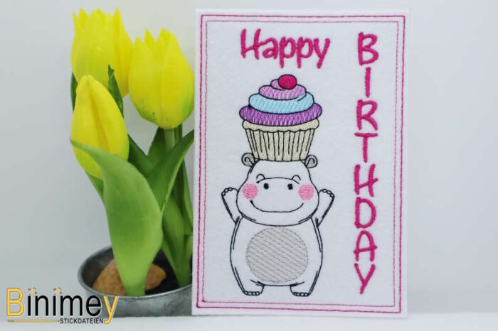 Stickdatei Grußkarte und Motiv Happy Birthday [Digital] – Bild 10