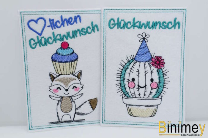 Stickdatei Grußkarte und Motiv Happy Birthday [Digital] – Bild 8