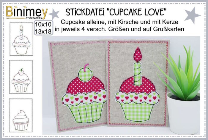 Stickdatei Cupcake Love [Digital] – Bild 2