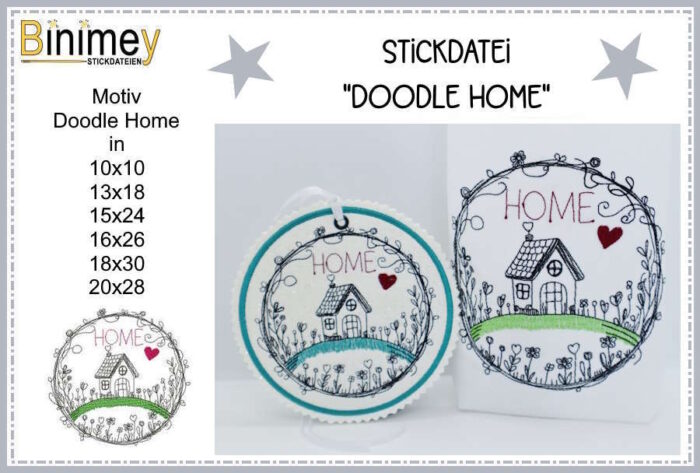 Stickdatei Doodle Home [Digital]