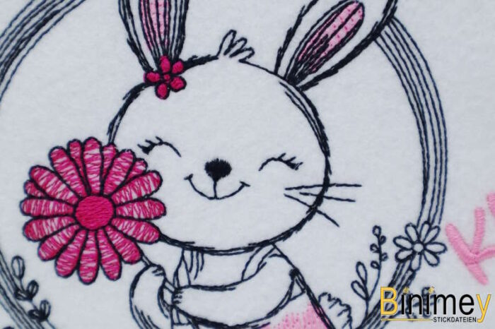 Stickdatei Mugrug Bunny mit Frühlingsblume [Digital] – Bild 6