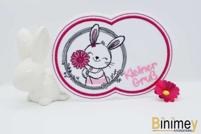 Stickdatei Mugrug Bunny mit Frühlingsblume [Digital] – Bild 7