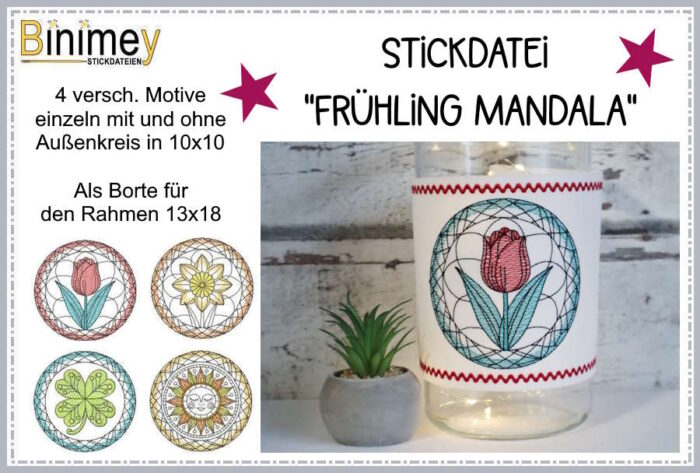 Stickdatei Mandala Frühling [Digital]