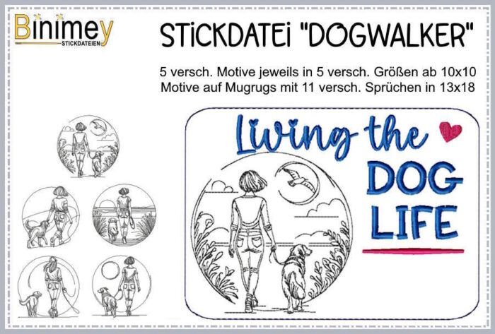 Stickdatei Dogwalker [Digital]