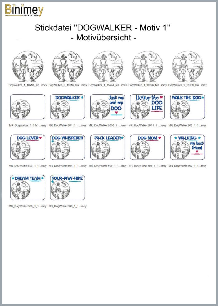 Stickdatei Dogwalker [Digital] – Bild 3