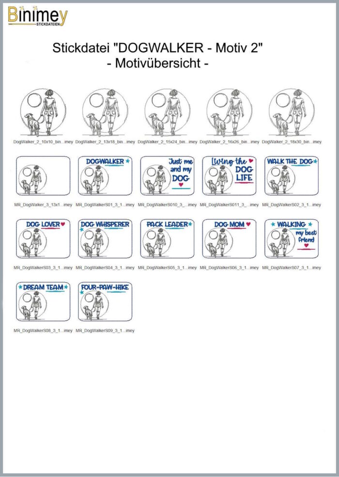 Stickdatei Dogwalker [Digital] – Bild 4