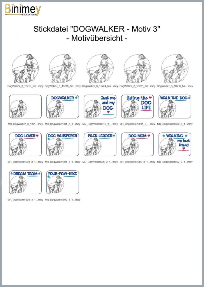 Stickdatei Dogwalker [Digital] – Bild 5