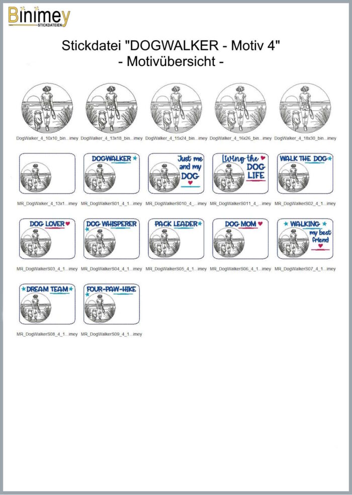 Stickdatei Dogwalker [Digital] – Bild 6