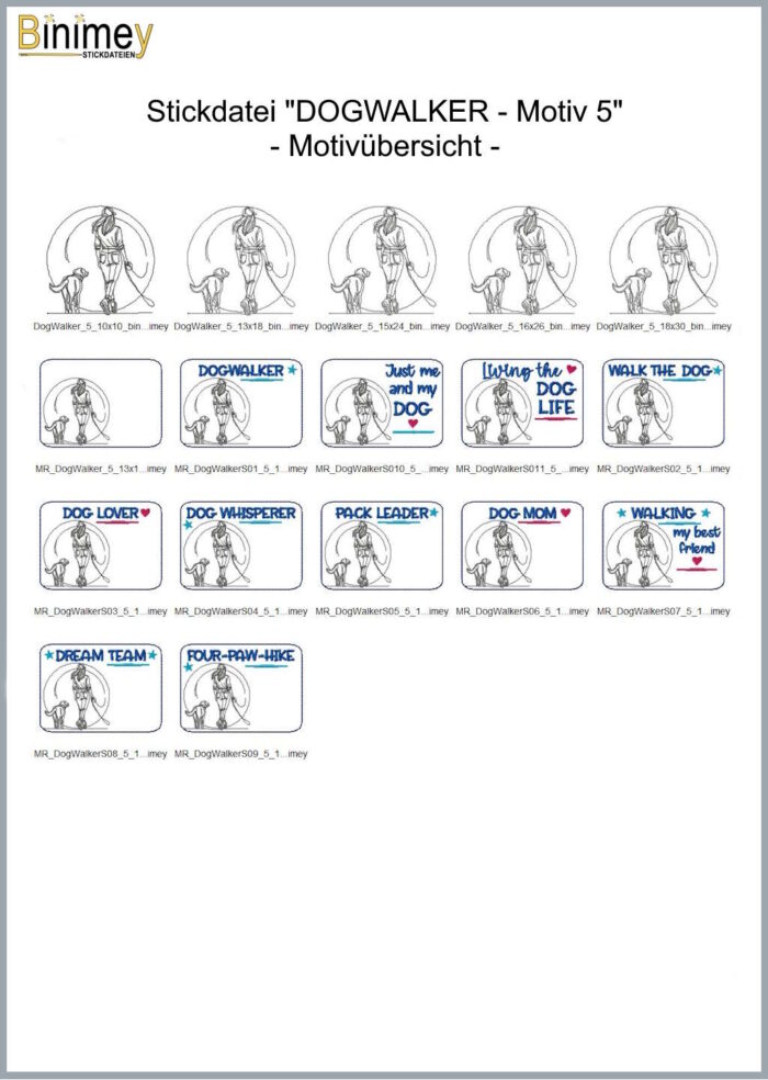 Stickdatei Dogwalker [Digital] – Bild 7