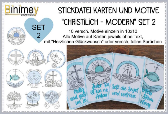 Stickdatei Sparpaket - Karten und Motive - Taufe - Konfirmation - Kommunion - Firmung [Digital] – Bild 11